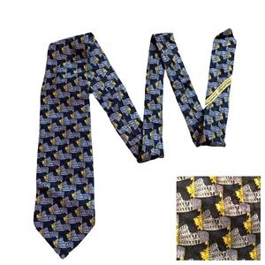 Ermenegildo Zegna Silk Tie Men’s 57”x4” Multicolor Roman Colosseum Woven Design